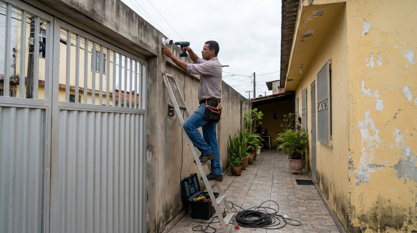 Passagem de cabeamento em João Pessoa‑PB